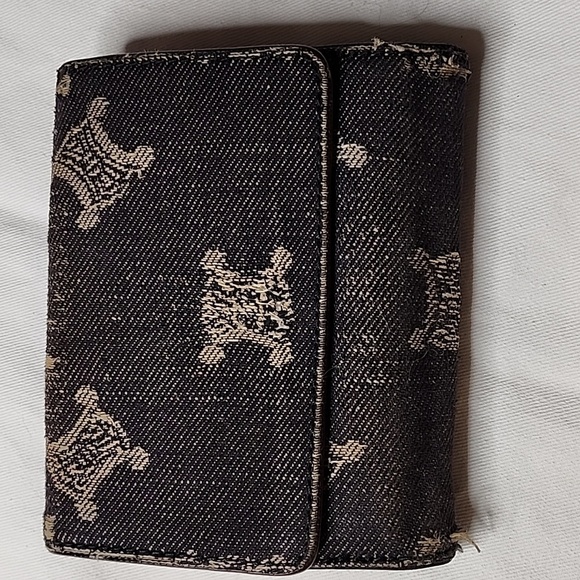 Celine Vintage bi fold wallet canvas / leather - Picture 6 of 12